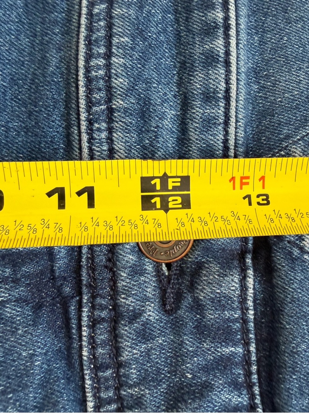 EUC Free People Wide-Leg Denim Overalls A-Lime Medium Wash - Picture 13 of 14